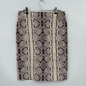 J.Crew No.2 Pencil Skirt in Python Print Size 6 NWT